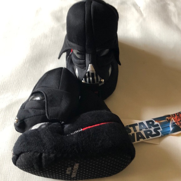 Slippers Star Wars Lil Darth Vader toddler boys size 7/8M new polyester fiber - Picture 2 of 7